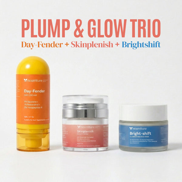 Plump & Glow Trio — Day-Fender + Skinplenish + Bright-shift